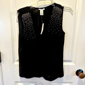 Cache small sleeveless blouse top shirt black